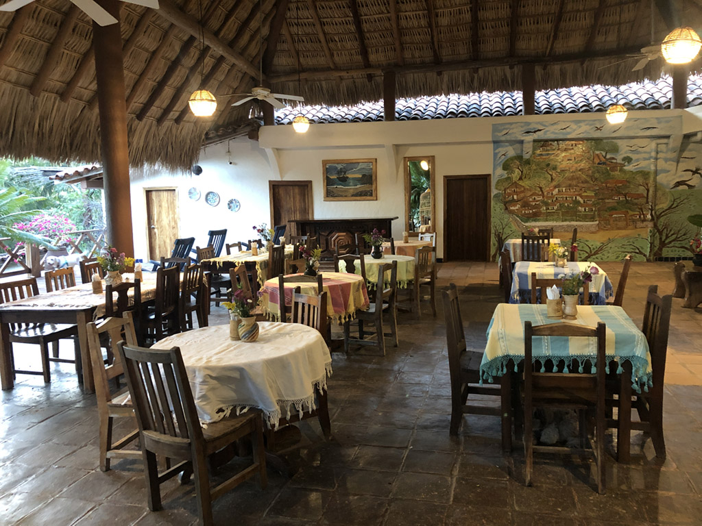 Traditional restaurant under a palapa